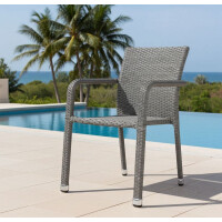 Lesli Living Stapelstuhl SOL grau-braun 5