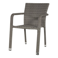 Lesli Living Stapelstuhl SOL grau-braun 7
