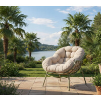 Lesli Living Relaxsessel Cozy Beige hellgrün/hellbeige 