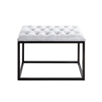 Haku Hocker aus Stahlrohr in schwarz lackiert, Sitzfläc