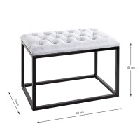 Haku Hocker aus Stahlrohr in schwarz lackiert, Sitzfläc