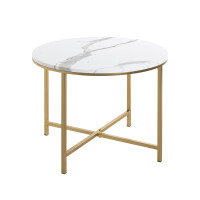 Haku Beistelltisch aus Stahlrohr in gold gallery