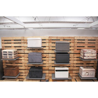 Haku Sitztruhe aus MDF mit Kunstleder in Vintageoptik bezoge