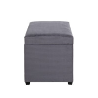 Haku Sitztruhe aus MDF mit Textilgewebe aus Cord in grau bez