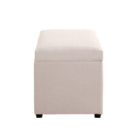 Haku Sitztruhe aus MDF mit Textilgewebe aus Cord in creme be