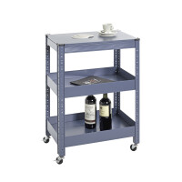 Haku Servierwagen aus Metall in blau pulverbeschichtet 4