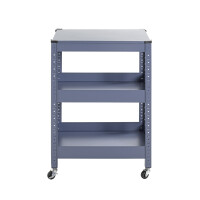 Haku Servierwagen aus Metall in blau pulverbeschichtet 5