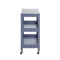 Haku Servierwagen aus Metall in blau pulverbeschichtet 6
