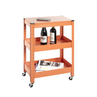 Haku Servierwagen aus Metall in orange pulverbeschichtet 4