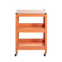 Haku Servierwagen aus Metall in orange pulverbeschichtet 5