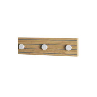 Haku Garderobenleiste aus MDF Dekor eiche natur, 3...
