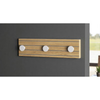 Haku Garderobenleiste aus MDF Dekor eiche natur, 3...
