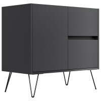 Posseik Sideboard Industrial C 80 cm Grafit/Eiche Top 3