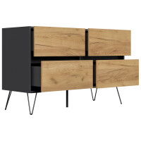Posseik Sideboard Industrial E 120 cm Grafit/Eiche Front 4