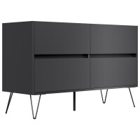 Posseik Sideboard Industrial E 120 cm Grafit/Eiche Top 3