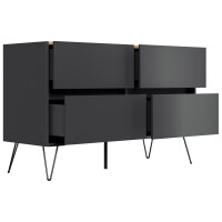 Posseik Sideboard Industrial E 120 cm Grafit/Eiche Top 4