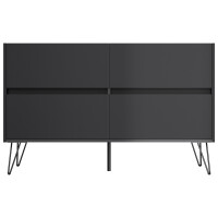 Posseik Sideboard Industrial E 120 cm Grafit/Eiche Top 5