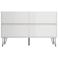 Posseik Sideboard Industrial E 120 cm Weiß/Eiche Top 5