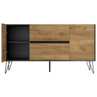 Posseik Sideboard Industrial F 140 cm Grafit/Eiche Front 5