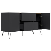 Posseik Sideboard Industrial F 140 cm Grafit/Eiche Top 4