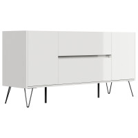 Posseik Sideboard Industrial G 155 cm Weiß hochglanz 3