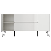 Posseik Sideboard Industrial G 155 cm Weiß hochglanz 5