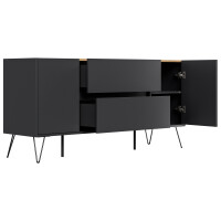 Posseik Sideboard Industrial G 155 cm Grafit/Eiche Top 4
