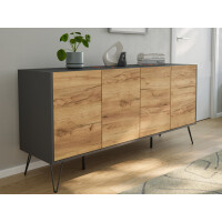 Posseik Sideboard Industrial H 155 cm Gr gallery
