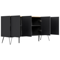 Posseik Sideboard Industrial H 155 cm Grafit/Eiche Top 4