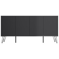 Posseik Sideboard Industrial H 155 cm Grafit/Eiche Top 5