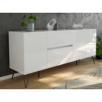 Posseik Sideboard Industrial I 180 cm Wei&szlig;...