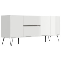 Posseik Sideboard Industrial I 180 cm Weiß hochglanz 3