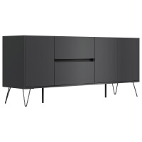 Posseik Sideboard Industrial I 180 cm Grafit/Eiche Top 3