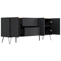 Posseik Sideboard Industrial I 180 cm Grafit/Eiche Top 4
