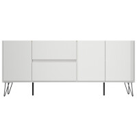 Posseik Sideboard Industrial I 180 cm Weiß/Eiche Top 5
