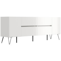 Posseik Sideboard Industrial J 200 cm Weiß/Eiche Top 3