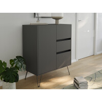 Posseik Sideboard Industrial K 80 cm Gra gallery