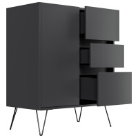 Posseik Sideboard Industrial K 80 cm Grafit 4