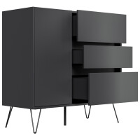 Posseik Sideboard Industrial L 100 cm Grafit 4