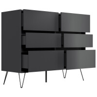 Posseik Sideboard Industrial M 120 cm Grafit 4