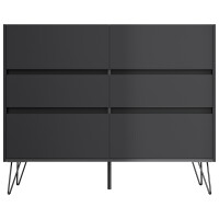 Posseik Sideboard Industrial M 120 cm Grafit/Eiche Top 5