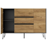 Posseik Sideboard Industrial N 140 cm Grafit/Eiche Front 5