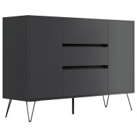 Posseik Sideboard Industrial N 140 cm Grafit/Eiche Top 3