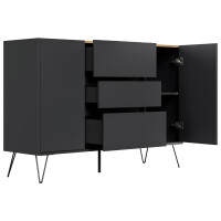Posseik Sideboard Industrial N 140 cm Grafit/Eiche Top 4