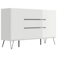 Posseik Sideboard Industrial O 155 cm Weiß hochglanz 3