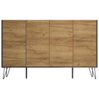 Posseik Sideboard Industrial P 155 cm Grafit/Eiche Front 5