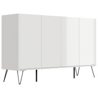 Posseik Sideboard Industrial P 155 cm Weiß/Eiche Top 3