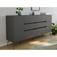 Posseik Sideboard Industrial R200 cm Gra gallery