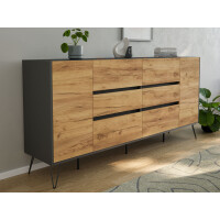 Posseik Sideboard Industrial R200 cm Gra gallery