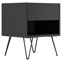 Posseik 2er Nachttisch-Set Industrial B 40 cm Grafit 3